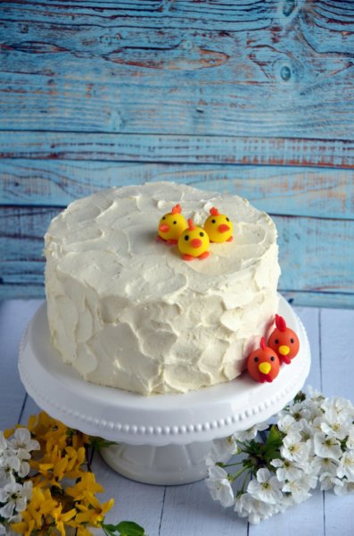 Nagy fekete kakas krém torta